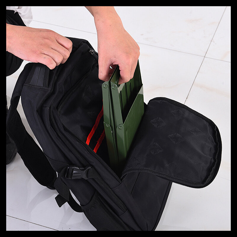 Kursi Bangku Berkemah Lipat Portabel Baja Mini untuk Memancing Luar Ruangan Hiking Backpacking-Kecil: 29X13X20Cm, Besar: 35X16X27Cm