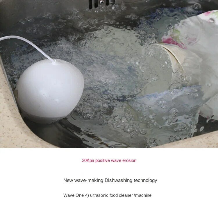 Mini lavavajillas ultrasónico para el hogar, lavaplatos de frutas y verduras, USB, portátil, rápido, pequeño
