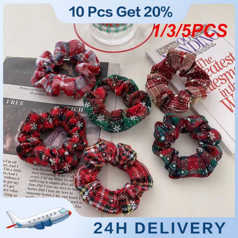 1/3/5PCS Christmas Large Intestine Hair Ring Be Easy To Carry About Simple And Elegant Leather Band Headdress