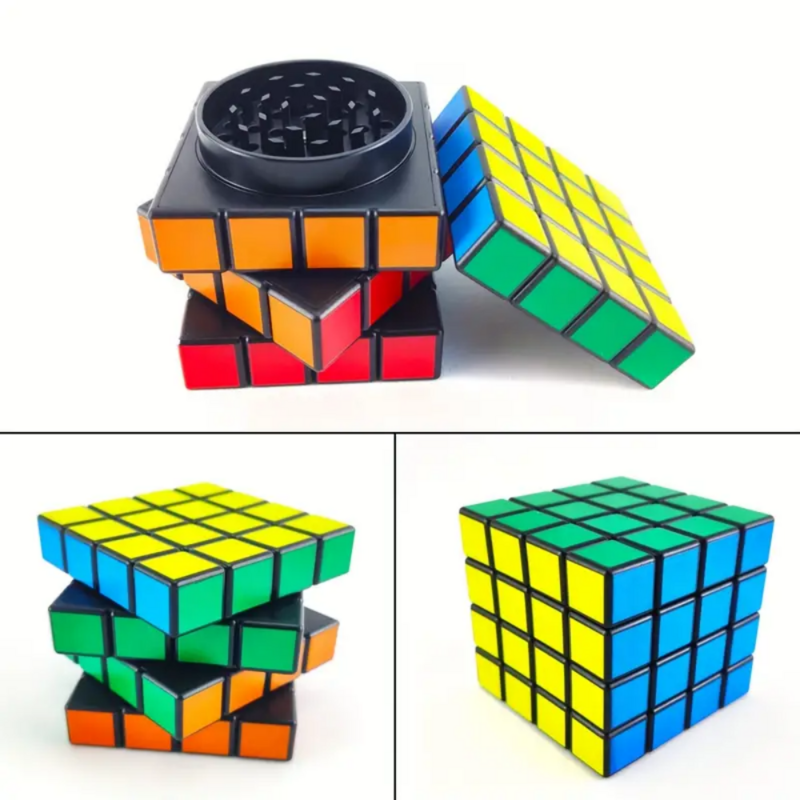 Ímã Magic Cube Quatro Camadas Moedor Multifuncional 1.8 Polegada Magic Cube Grinder Cigarro Shredder Spice Crusher