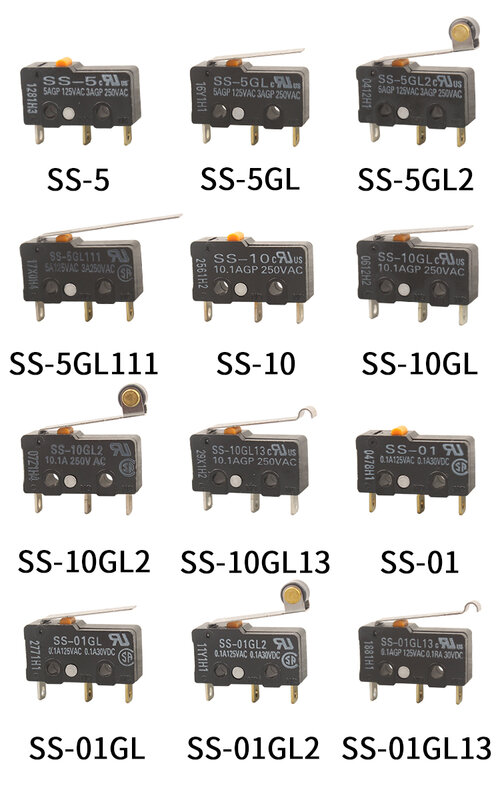 SS-5GL2-microinterruptor de límite de viaje, dispositivo de 3 pines, 5GL13, 5GL-F, Original, genuino, Omron, ultra pequeño, 5A, 10A, 01, 10GL, uno abierto y un cierre