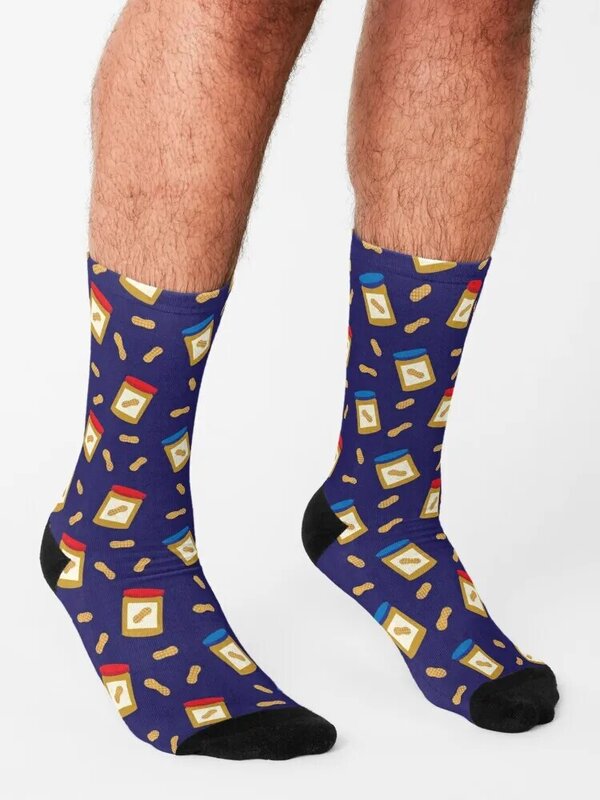 Peanut Butter Pattern Socks para homens e mulheres, moda infantil, presentes de inverno