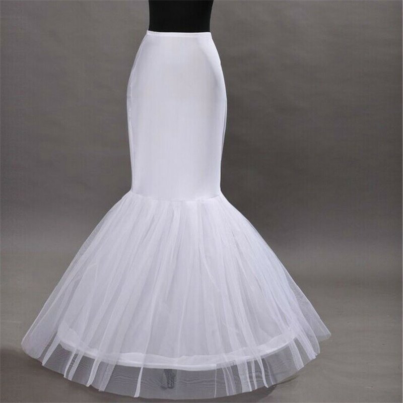 Venda quente barato sereia casamento petticoat nupcial acessórios branco underskirt crinoline petticoats para vestidos de casamento