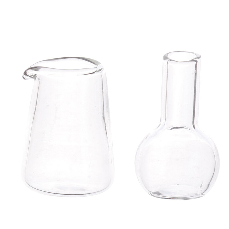 1pcs 1:12 Dollhouse Miniature Measuring Cup Flask Experimental Tool Clear Vase Model Decor Toy Doll House Accessories