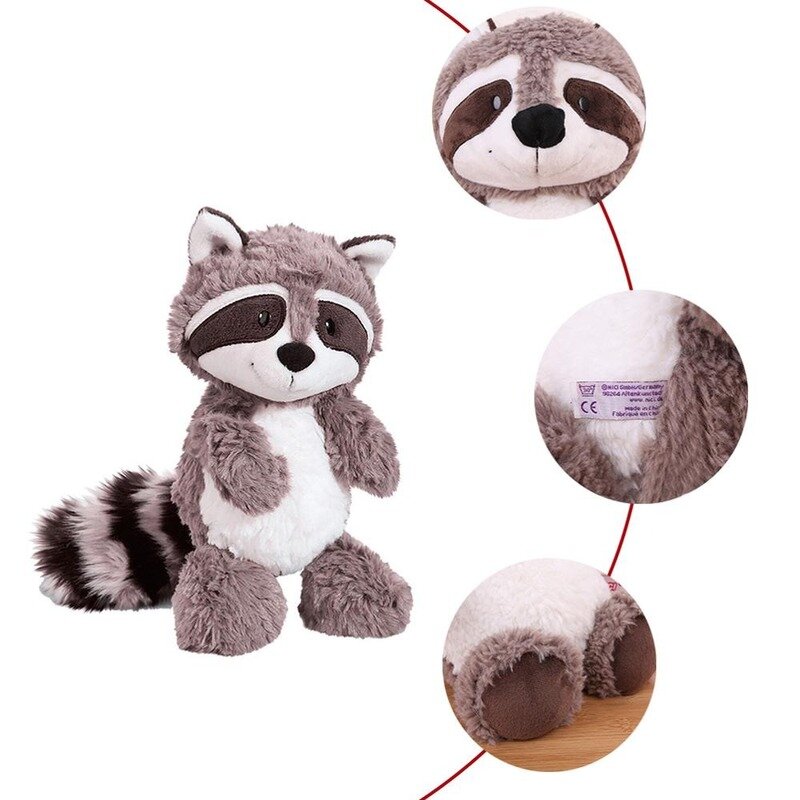 55cm kawaii raccoon brinquedo de pelúcia adorável guaxinim bonito macio animais de pelúcia boneca travesseiro para meninas crianças presente aniversário do bebê