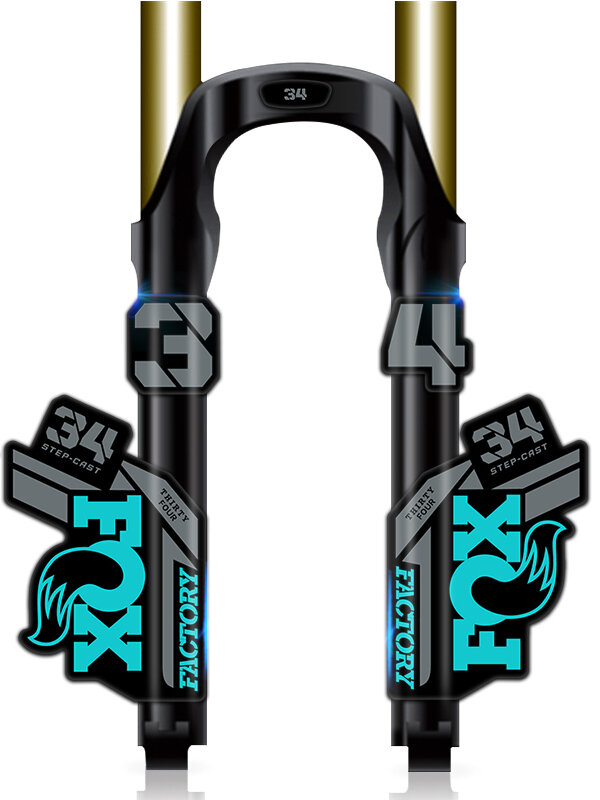 2021-fox34 przedni widelec naklejki dekoracyjne naklejka rowerowa spersonalizowany kolor zmiany niestandardowe wodoodporne i szybkie