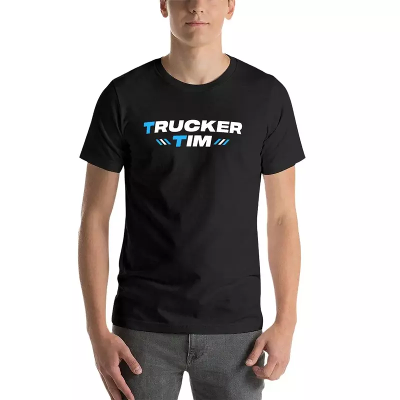 Trucker Tim Merch Trucker Tim Logo T-Shirt Jongens Dierenprint Schattige Kleding Hippie Kleding Heren Witte T-Shirts