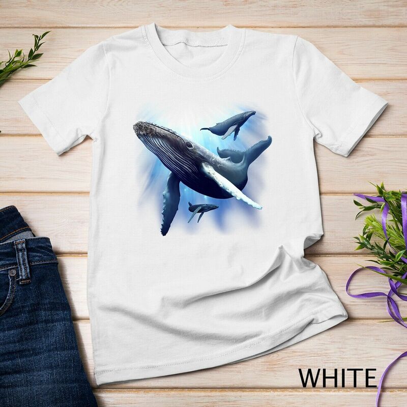 T-shirt jubarte baleia azul unisex, Animal marinho, Ocean Save Whales