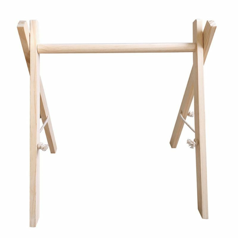 Nordic Simple Wooden Children Room Decorations Newborn Baby Fitness Rack Kids Sensory Ring-pull Toy Drop Shipping