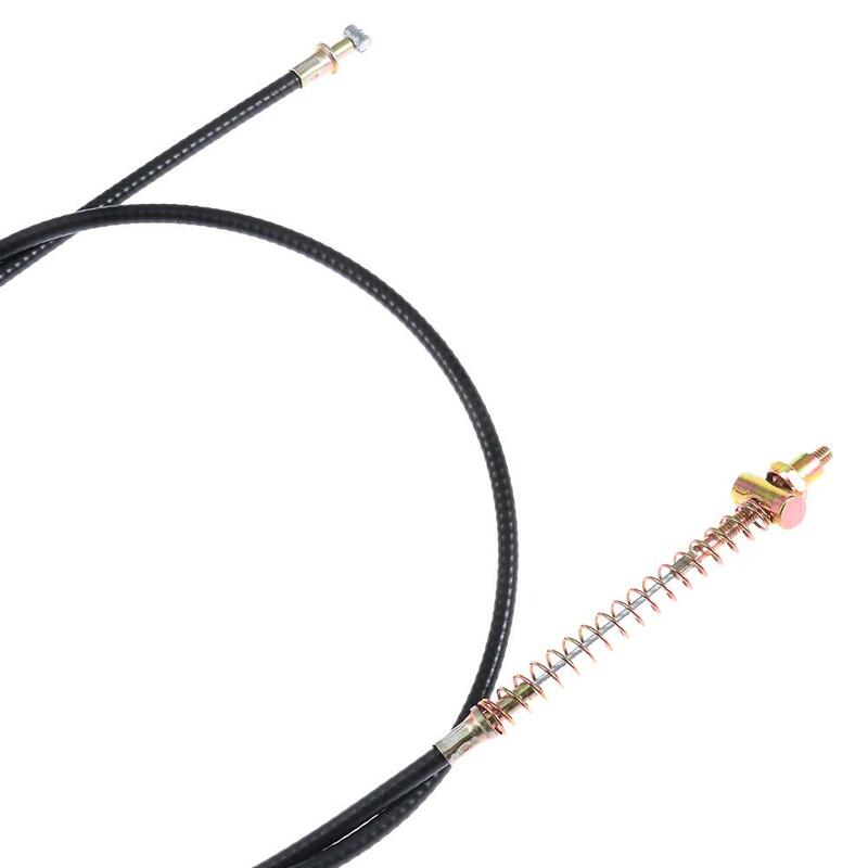 Cable de freno delantero de 1,35 M para motocicleta, Cable de acero inoxidable en tono dorado para bicicleta, plástico negro