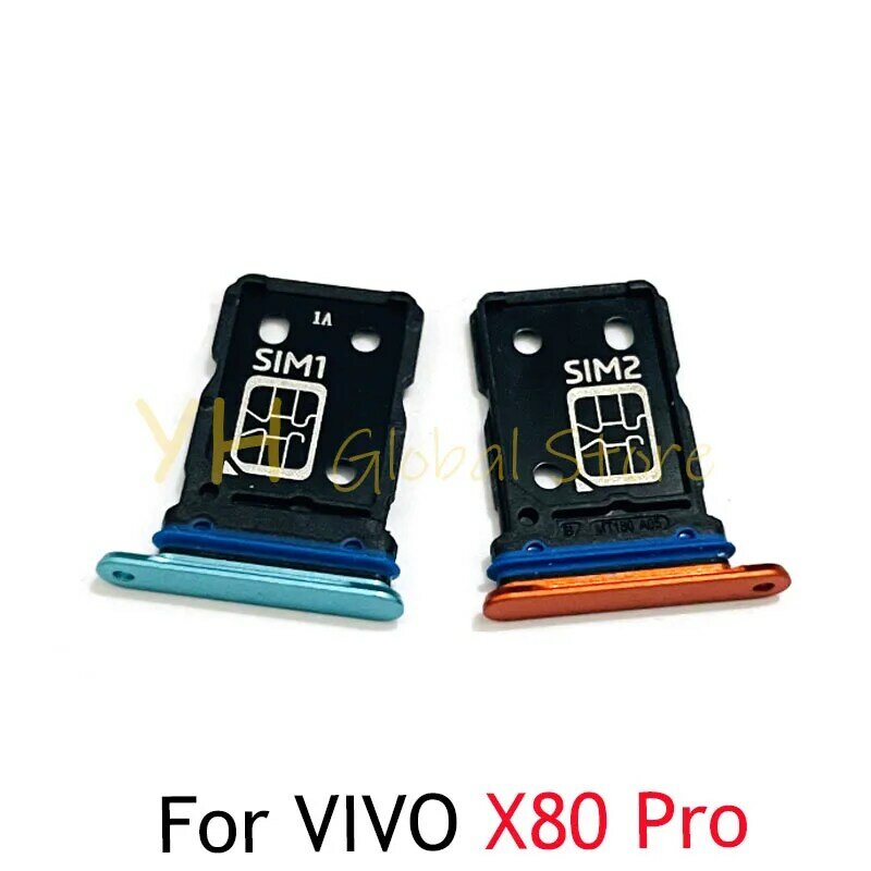 Soporte de bandeja para ranura de tarjeta Sim VIVO X70 Pro Plus X80 Pro, piezas de reparación de tarjeta Sim