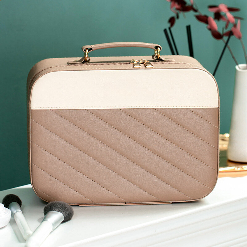 Carrying Case Makeup Bag Women's Portable Large Capacity Storage Bag Travel Size and Accompanying Gift