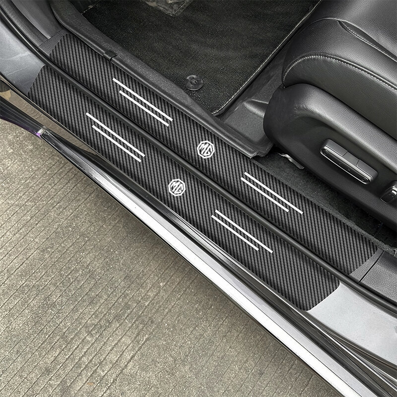 Наклейки на пороги автомобиля из углеродного волокна для MG HS ZS MG5 MG6 TF GT6, водонепроницаемые наклейки на пороги, устойчивые к царапинам аксессуары