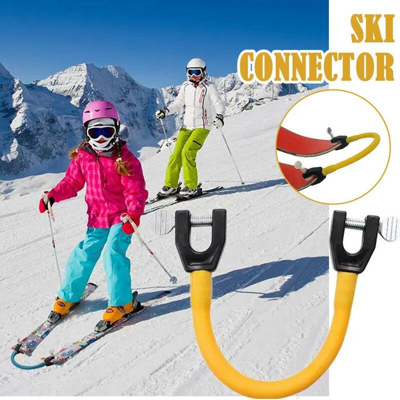 Adjustable Ski Tip Connector Beginners Winter Children Adults Outdoor Accessories Training Snowboard Aid Exercise Ski Sport P0J0