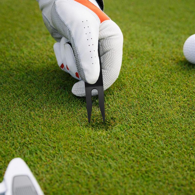 Golf Divot Repair Tool Ferramenta de liga de zinco Ferramenta de golfe ergonômico resistente com marcador de bola para limpeza Groove Club Bracket