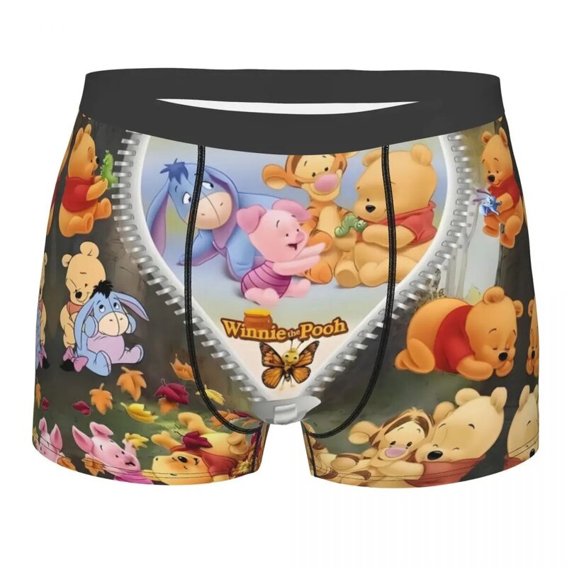 Disney-Nombreuses Aventures de Winnie l'ourson Boxers pour hommes, Shorts, Culottes, Sous-vêtements, Caleçons, Confortables, Dessins animés, Cool, Personnalisés