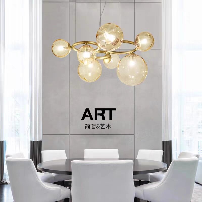 Kobuc – plafonnier LED G9 au design simpliste et post-moderne, éclairage d'intérieur, couleur or, luminaire décoratif de plafond, idéal pour une salle à manger, un restaurant ou une boutique, Winfordo