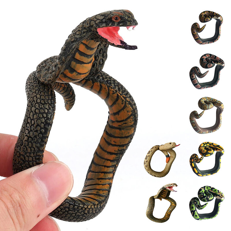 Pulseras modelo de adornos para niños, juguetes Vintage, simulación de pulseras en forma de serpiente, juego de plástico fresco y delicado