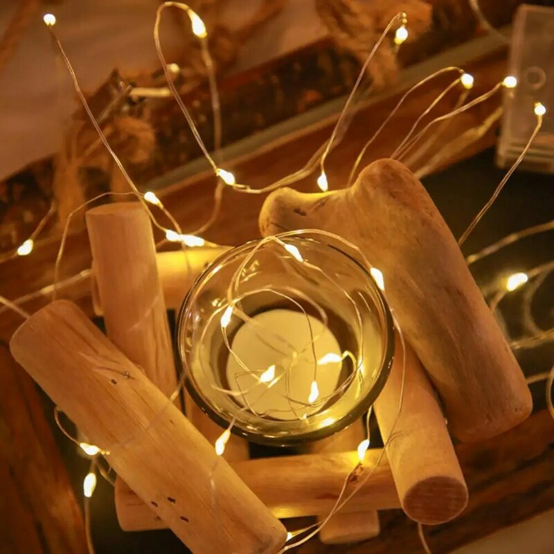 Guirlande lumineuse féerique à 50Led, 5M, fil de cuivre, lampe d'extérieur de vacances, pour la saint-valentin, décoration de fête de mariage