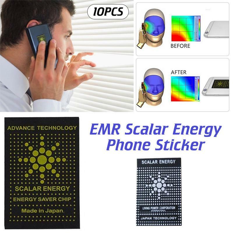 10pcs EMP Scalar Energy Phone Sticker Anti Radiation Chip Shield Keep Health Anti EMR EMF Protection Block Stop 5G Radiation