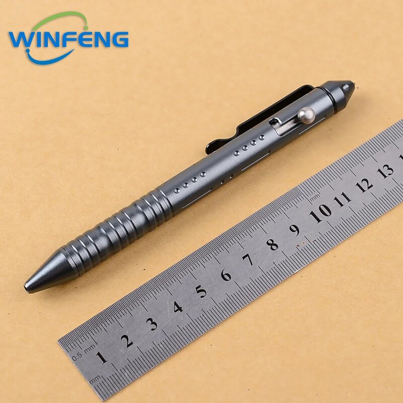قلم حبر جاف تكتيكي للدفاع عن النفس متعدد الأغراض قلم حبر هلامي من سبيكة الألومنيوم للمدرسة أدوات مكتبية