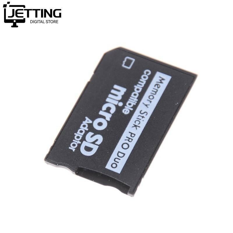 JETMUSSupport-Adaptateur de carte mémoire pour PSP Micro SD, 1MB-128GB, Memory Stick Pro Duo
