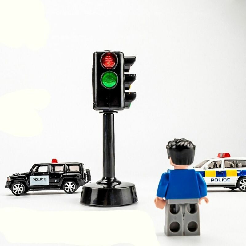 Mini feu de circulation LED, modèle de système optique acousto, feux de circulation, jouets de sécurité routière