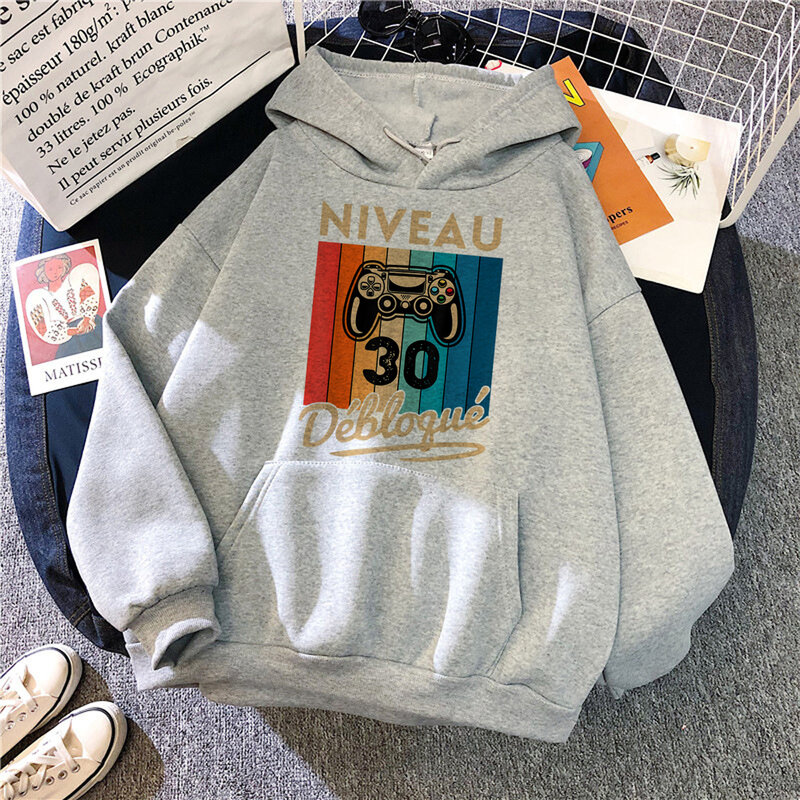 30 Ans Years Birthday hoodies women Fleece Winter  2023 sweatshirts Hood female aesthetic tracksuit