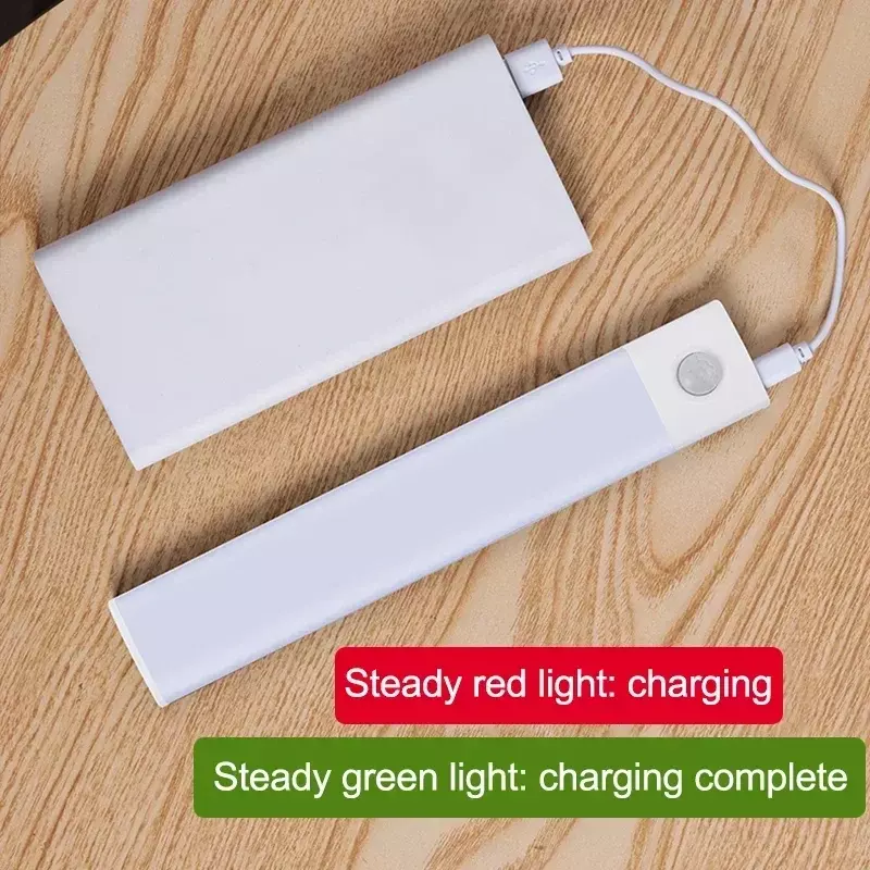 Under Cabinet Light LED Motion Sensor Night Light Thin USB Rechargeable Dimmable Lamps Kitchen Cabinet Bedroom Wardrobe Lighting