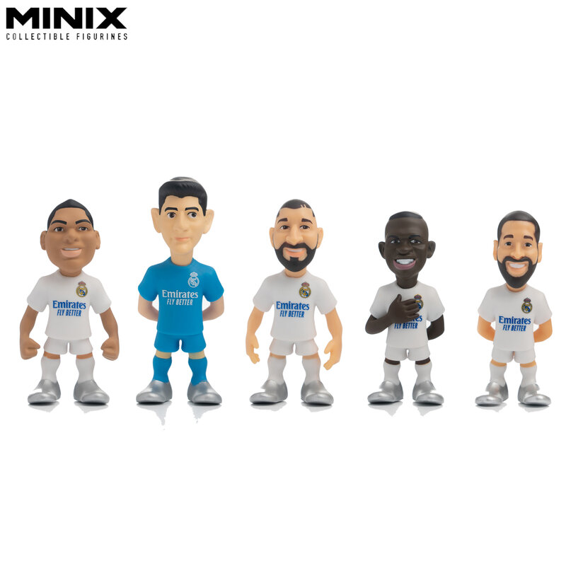 MINIX COLLECTIBLE FI AT Madr Cartoon Soccer Player Ball Action Figure Cool doll Sports Model Doll Soccer Star Toys Fans Souvenir