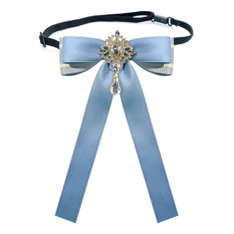 Y1UB Ribbon Bowknot Brooch Bowtie Necktie for Girls Women Fashion Clothing Accessory