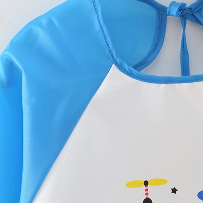 Avental impermeável de manga comprida para crianças, blusa de arte para crianças, criança e bebê fofos, de 0 a 3 anos, novo