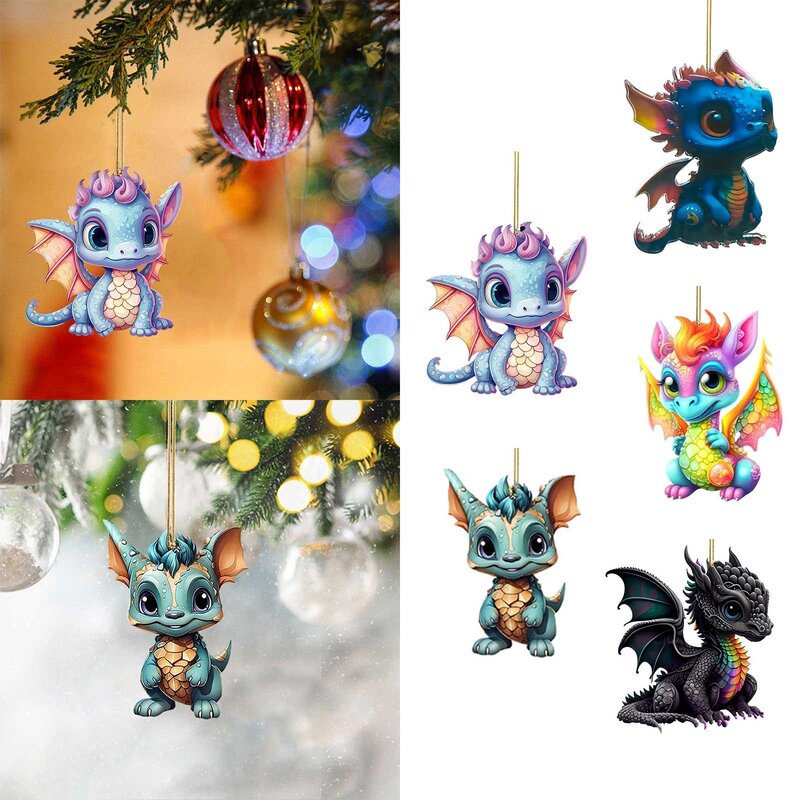 Ornement de Noël de bébé de dragon volant mignon, ornement d'arbre de forme unique, décor à la maison, cadeaux de jouet, fête de Noël, 2023