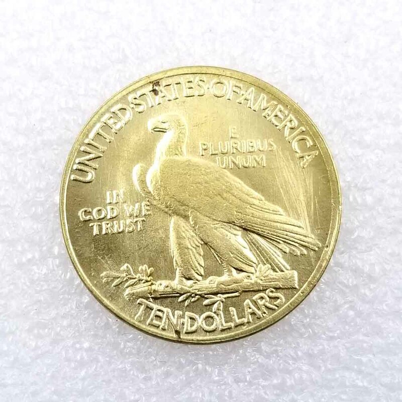 Moneda de bolsillo conmemorativa de la buena suerte de lujo, 10 dólares de la libertad de EE. UU., moneda de arte divertida para pareja, moneda de decisión de club nocturno, bolsa de regalo, 1930