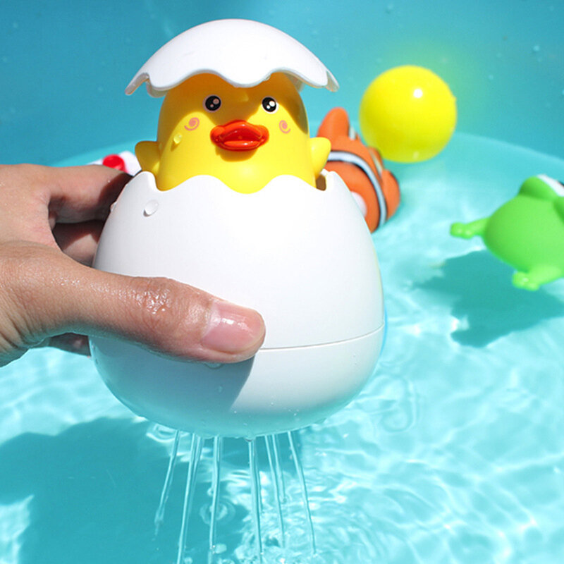 Bebê brinquedo de banho crianças bonito pato pinguim ovo spray de água sprinkler banho chuveiro natação água brinquedos crianças presente