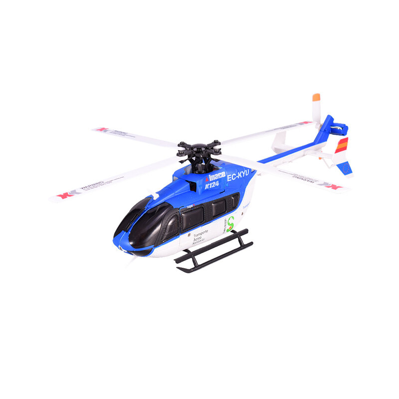 Wltoys Xk Ec145 K124 6ch 3d 6G Systeem Afstandsbediening Speelgoed Borstelloze Motor Rc Helikopter Met Zender Compatibel Futaba S-FHSS