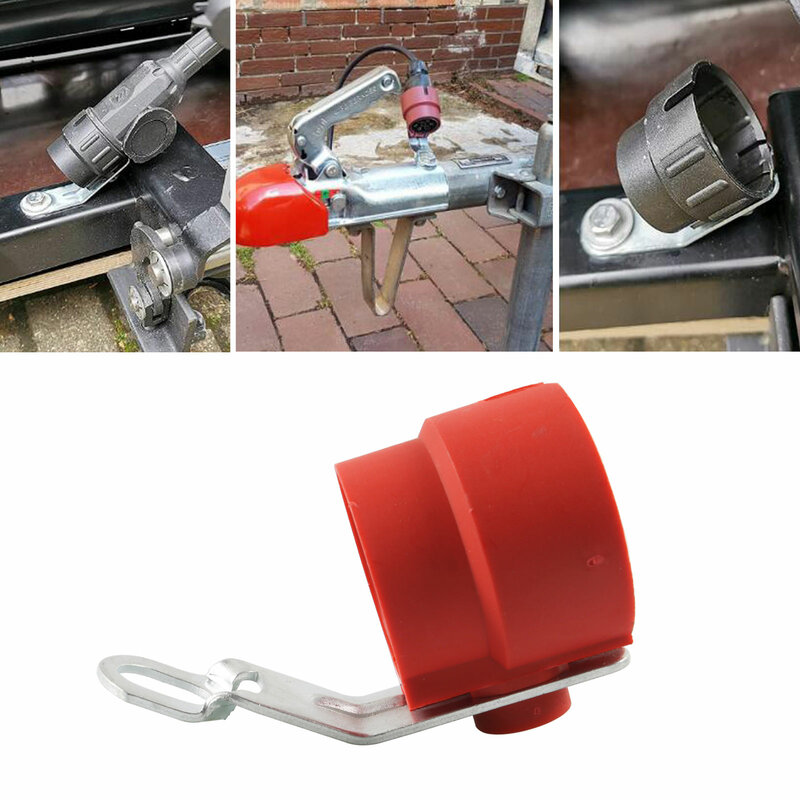 Red Trailer Plug Holder 7 pin /13 pin Trailer Connector Trailer Parts Mounting On Trailer Drawbar Parking Cover Accessories