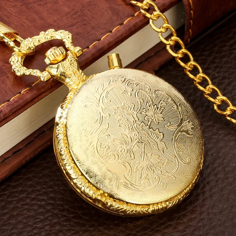 House Stark-reloj de bolsillo de cuarzo Steampunk, bronce en relieve, LED luminoso, invierno se viene, regalo