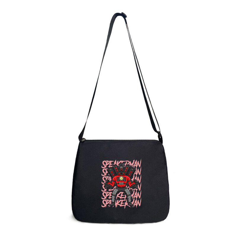 Аниме Skibidi, сумки для подмышек для женщин, мультяшный бренд, регулируемые плечевые ремни, сумка через плечо, сумка-тоут через плечо для подростков