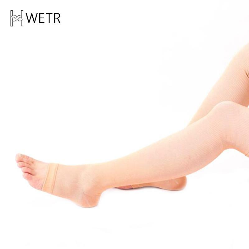 Offene spitze Knie-Hohe Medizinische Kompression Strümpfe Krampfadern Strumpf Kompression Brace Wrap Gestaltung für Frauen Männer 18-21mm