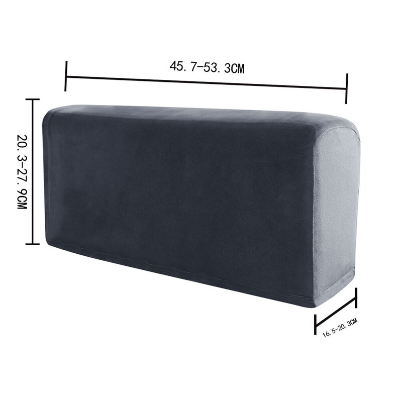 Fodere per braccioli per divano sedia protezioni per mobili antiscivolo materiale volpe argento resistente alle macchie 2 pezzi per poltrona da divano