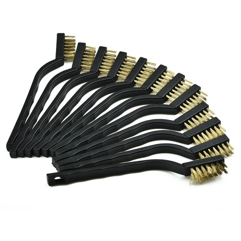 Micro Rust Remover Removal Metal Polishing Scourer Cleaning brush 12 pcs Wire Burring Mini Scrubbing Small Brass