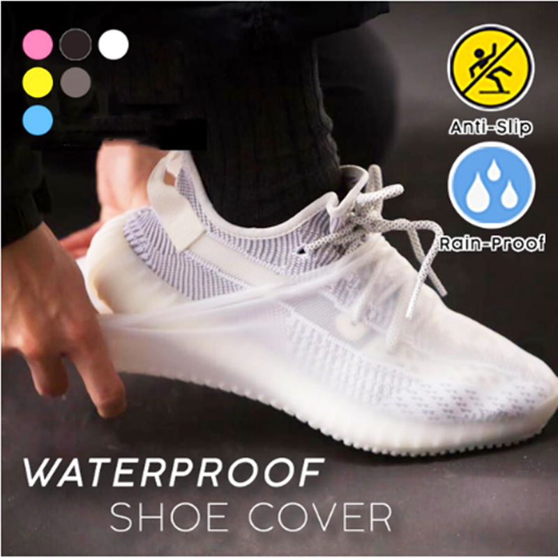 Penutup Sepatu Silikon Tahan Air Bahan Uniseks Sepatu Pelindung Sepatu Hujan untuk Dalam Ruangan Luar Ruangan Penutup Sepatu Silikon Luar Ruangan Hujan