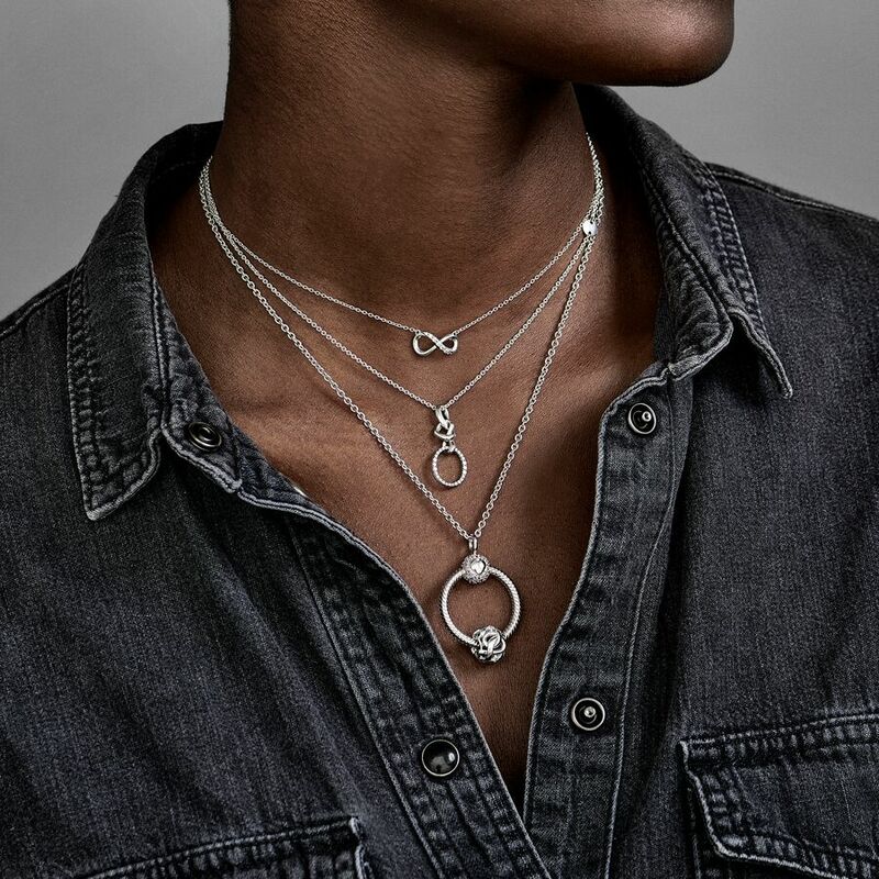 Gioielli da donna di lusso collana con ciondolo a forma di cuore in argento Sterling 925 adatto per accessori Pandora originali fai da te W