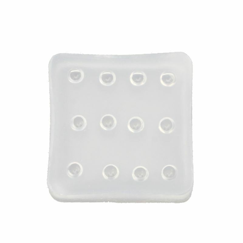 F42F Round Beads Mold Resin Beads Molds Silicone Epoxy Mold for Gemstone Pendant