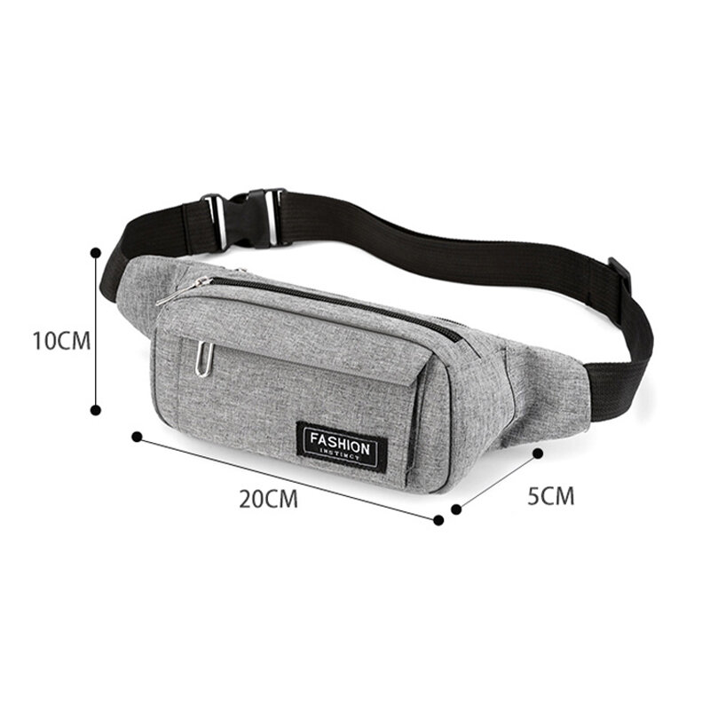 Многофункциональная Мужская поясная сумка, водонепроницаемая Спортивная уличная сумка для телефона, регулируемый ремешок на плечо, мужские сумки через плечо на молнии