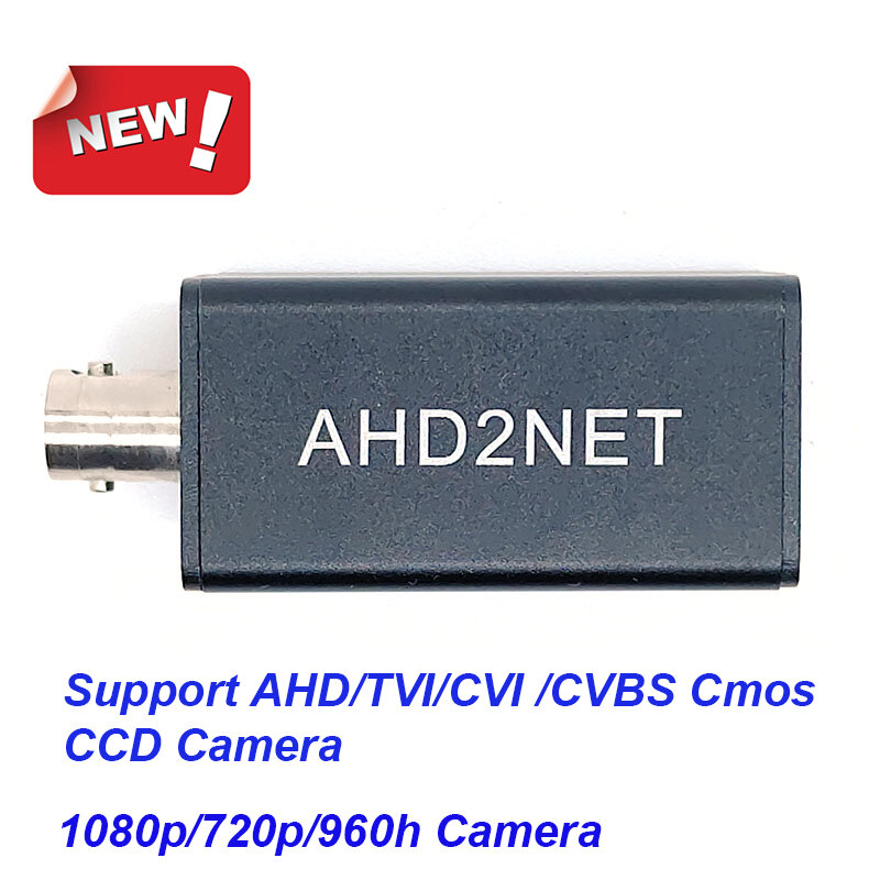 Adaptor AHD2NET-Pro 4 IN 1 1080P HD AHD/TVI/CVI kamera CVBS ke konverter IPC membuat kamera berfungsi dengan sistem NVR agar menjadi kamera IP