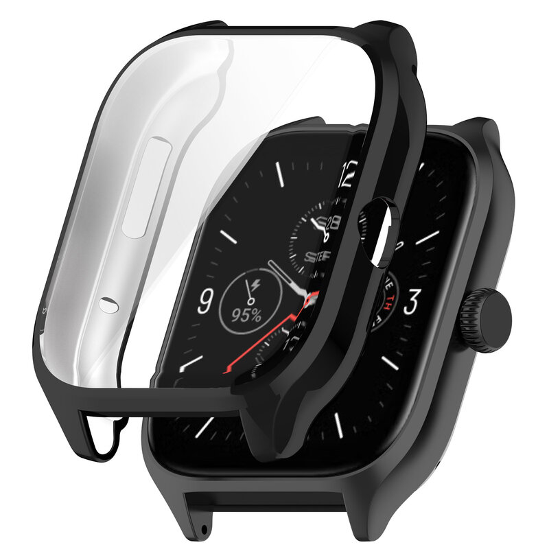 Capa protetora completa para huami amazfit gtr 4 smartwatch protetor de tela para amazfit gts 4 caso macio acessórios tpu quadro