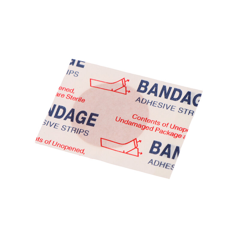 100Pcs Mini Waterproof Band Aid Round Small Wound Dressing Medical Tape Adhesive Bandage Wound Fixation Tape