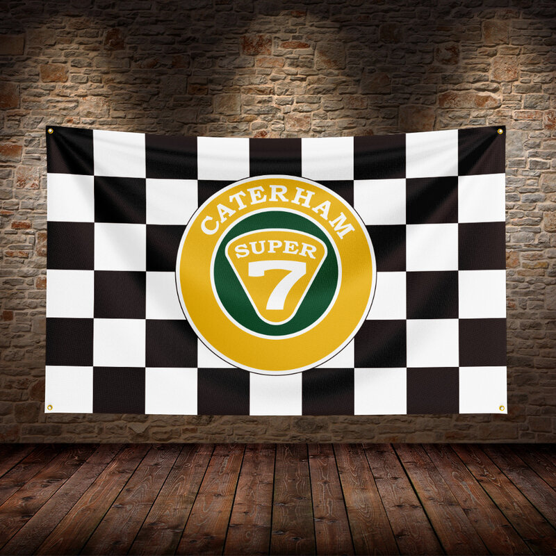 Bandera de carreras c-caterhams, banderas de coche impresas de poliéster para decoración de garaje de habitación, 3x5 pies